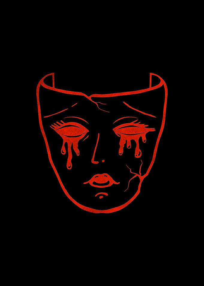Theater Mask Soft Grunge