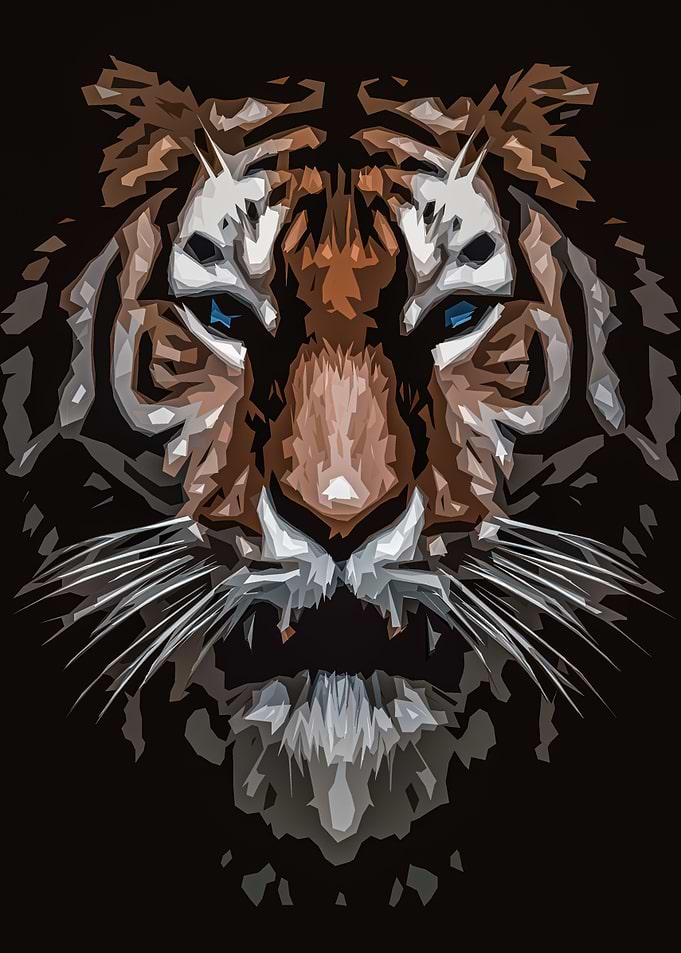 victor tiger art poster