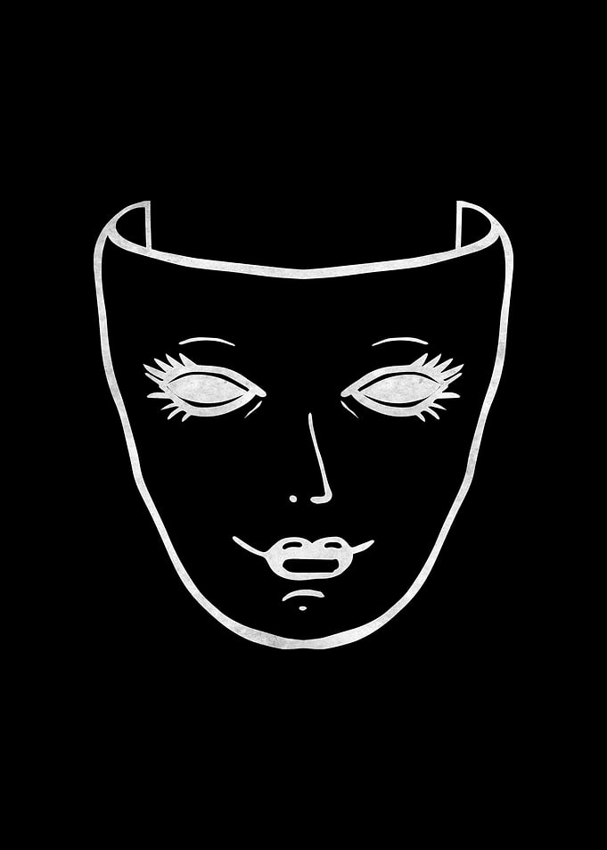Theater Mask Sad Emo Goth