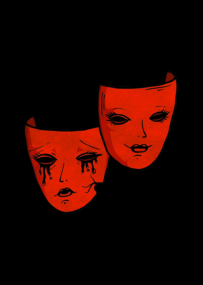 Theater Mask Soft Grunge