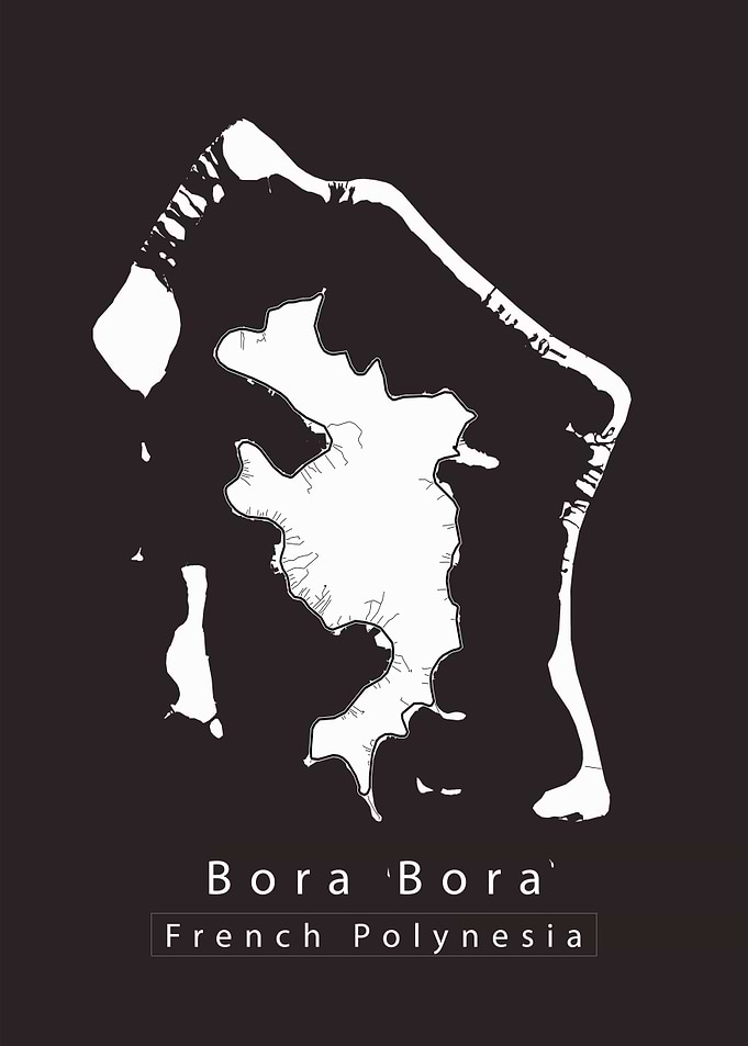 Bora Bora Island Map