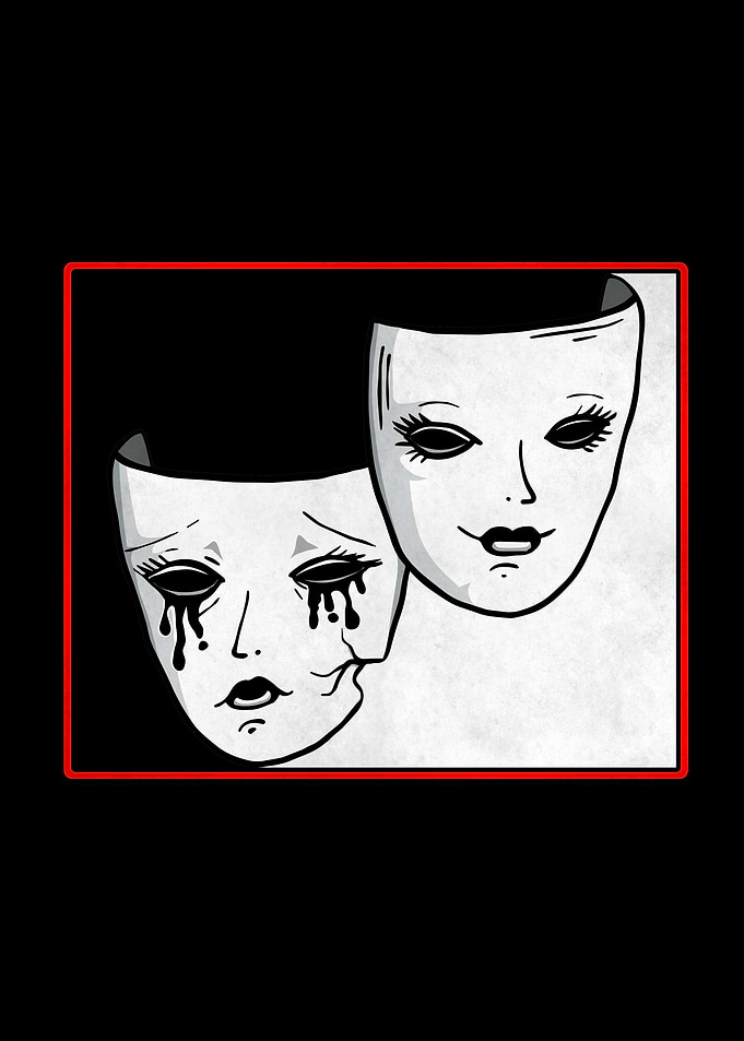 Theater Mask Sad Emo Goth