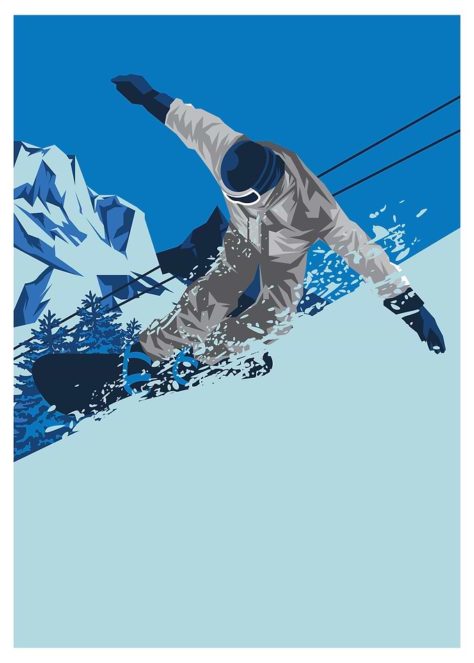 snowboarder downhills