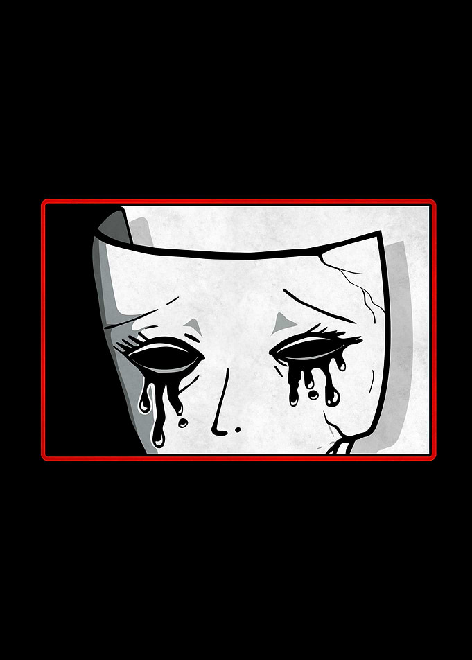 Theater Mask Sad Emo Goth
