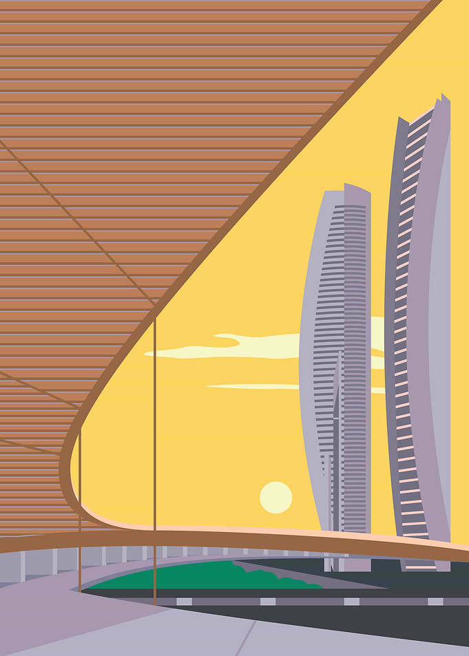 retro buildings