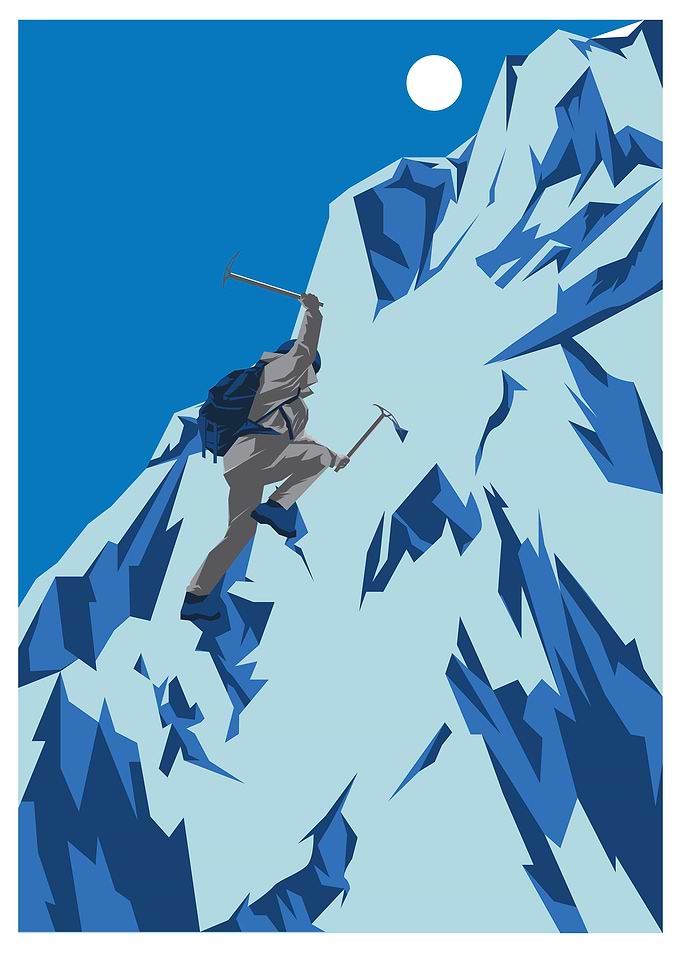 climbing the mountain