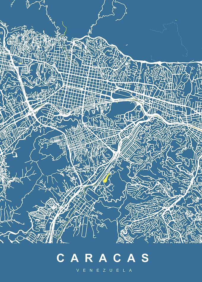 CARACAS Map VENEZUELA