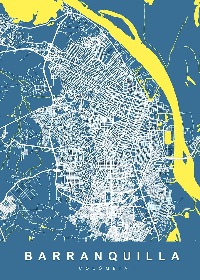 BARRANQUILLA Map COLOMBIA