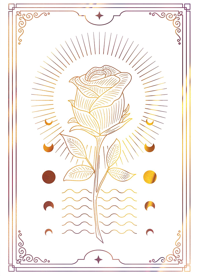 Tarot Rose flower moon