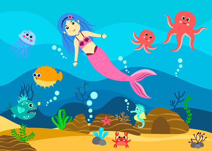 Mermaid in underwater
