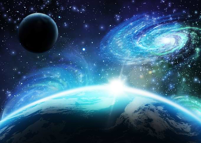 Earth in Space starry Sky