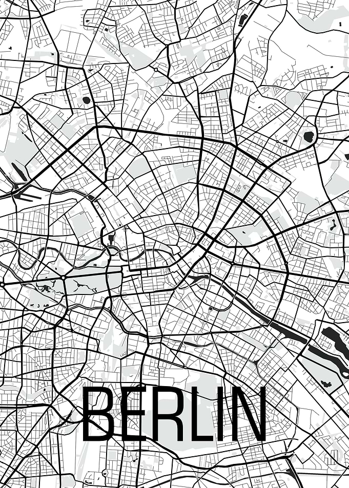 GERMAN CAPITAL MAP ART
