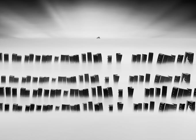 Neatly arranged stone pile