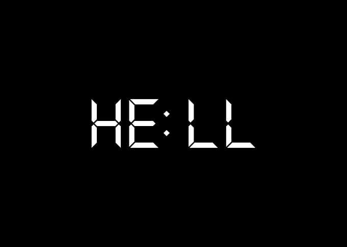 Hell Minimalist Text