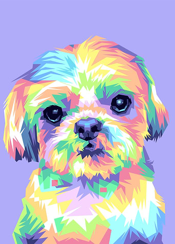 Dog WPAP Pop Art