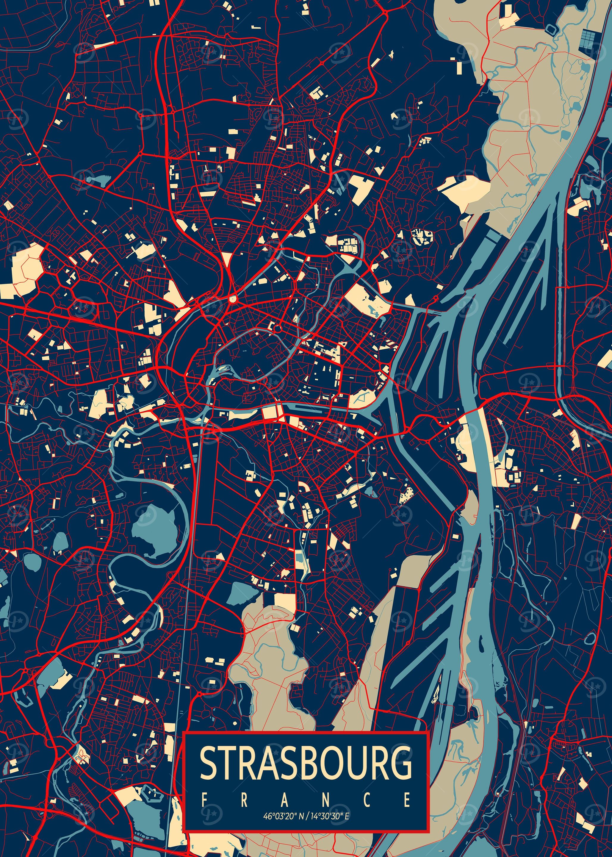Strasbourg City Map Hope