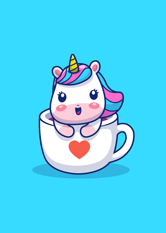 Cute Unicorn In Cup
