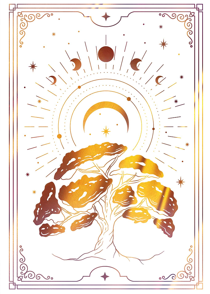 Tree of live with moon