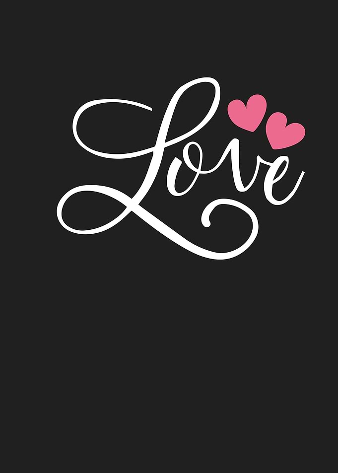 Heart love on valentines