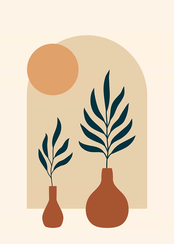 Modern floral geometricart