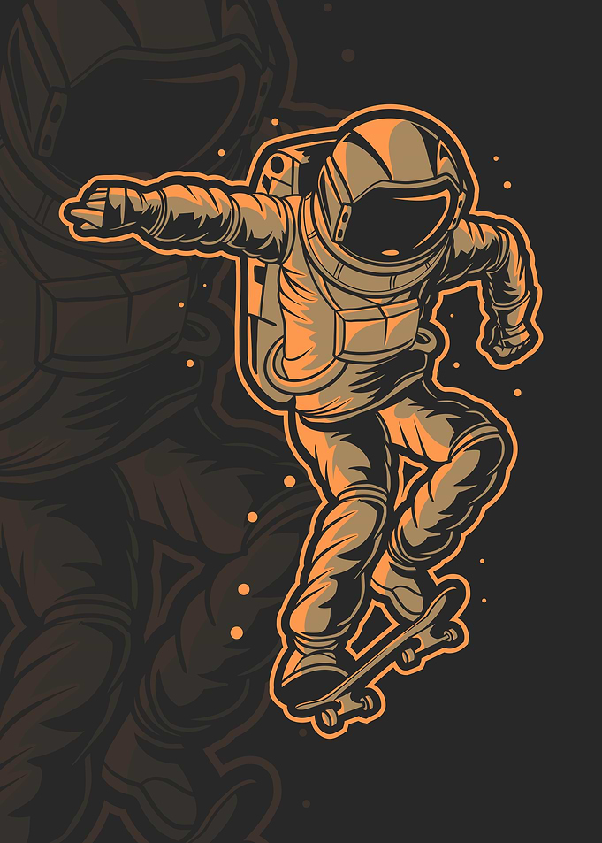 Skateboard Astronaut