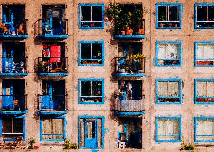 apartement oil painting