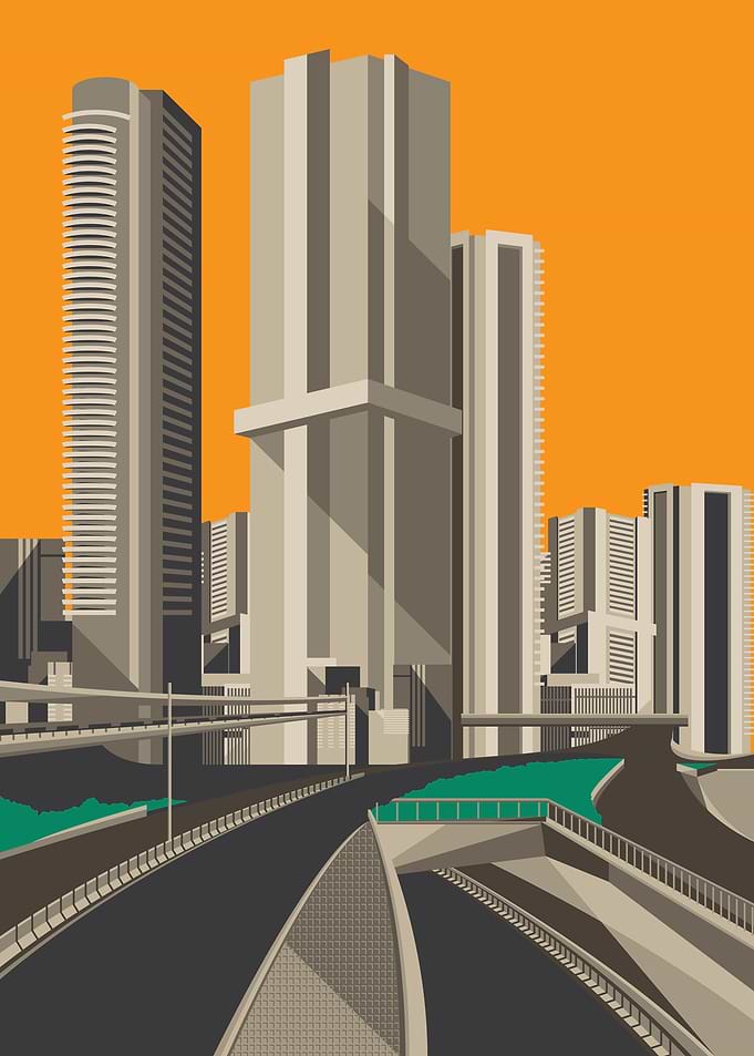 retro buildings