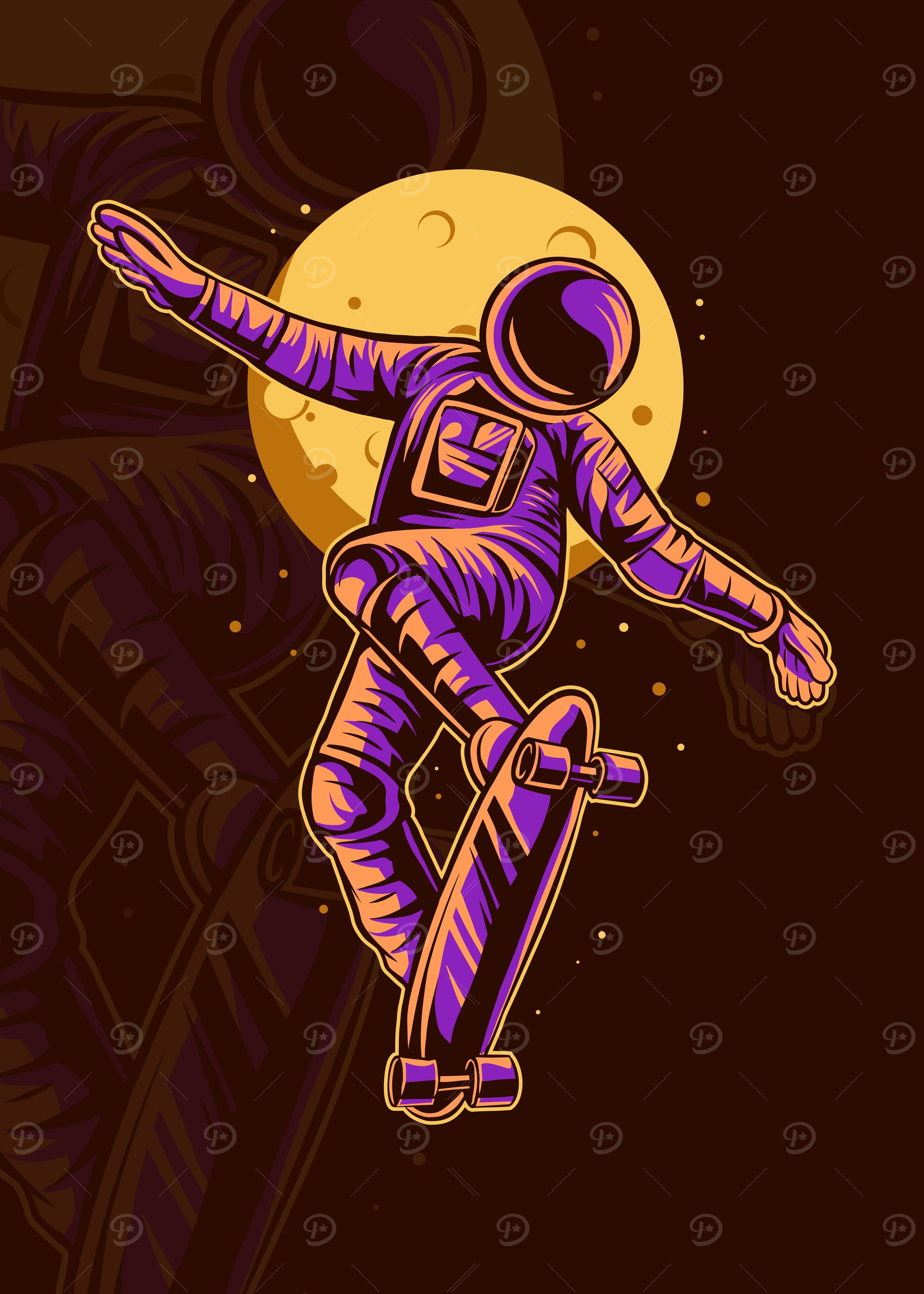 Skateboard Astronaut