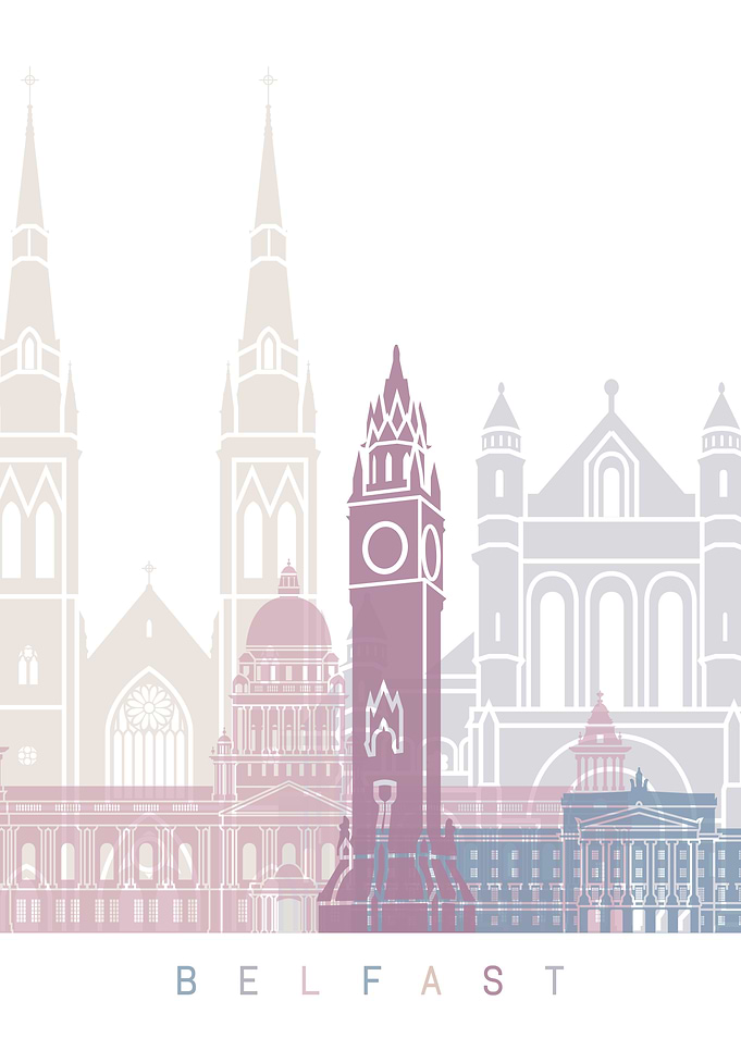 BELFAST SKYLINE POSTER