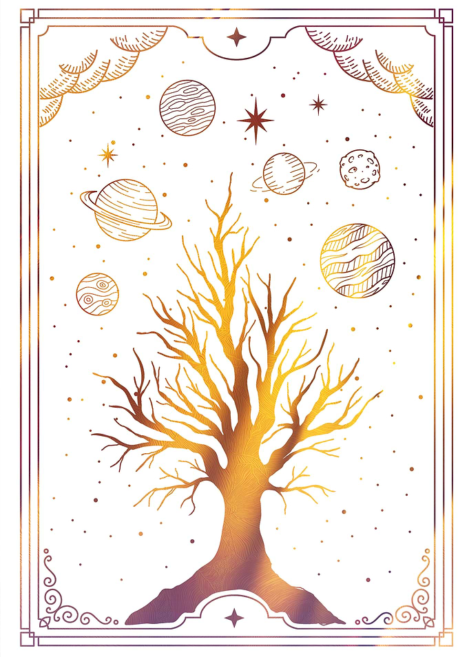 Tarot tree of live galaxy