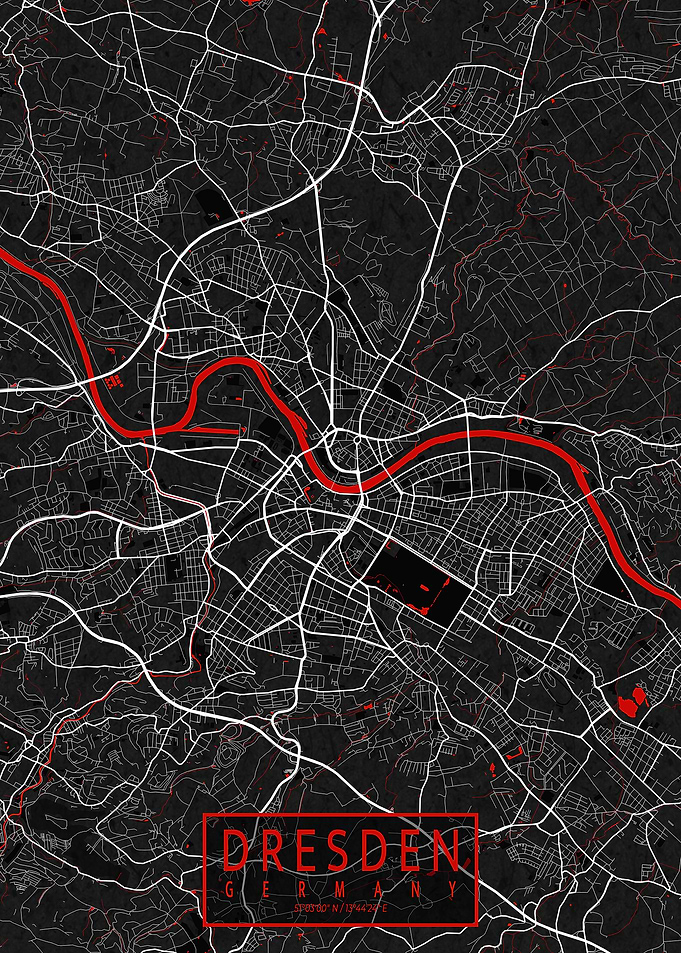 Dresden City Map Oriental