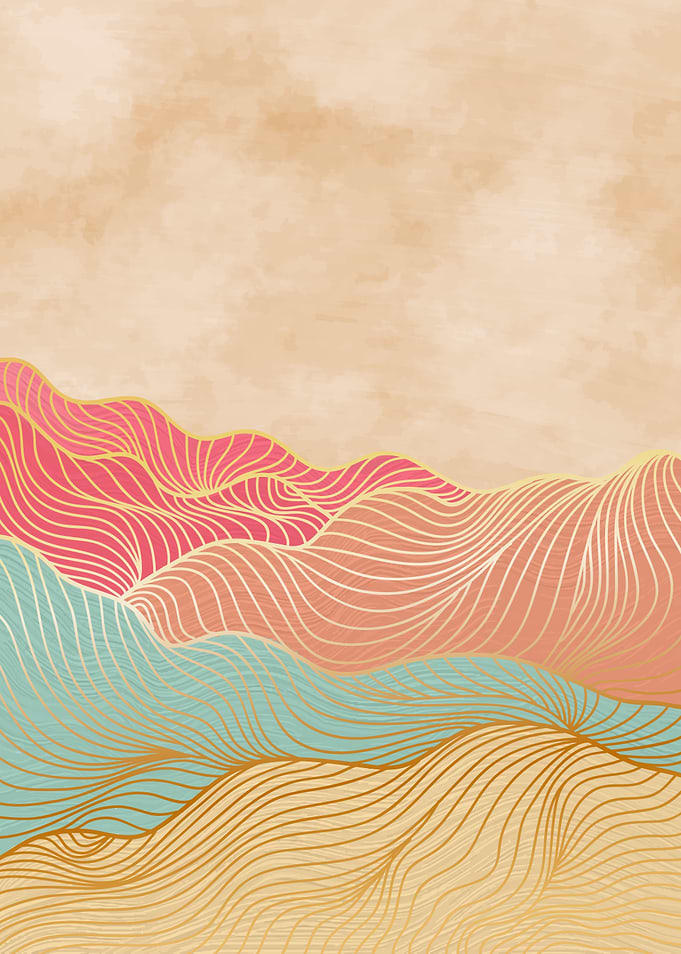 ABSTRACT MOUNTAIN LINE ART