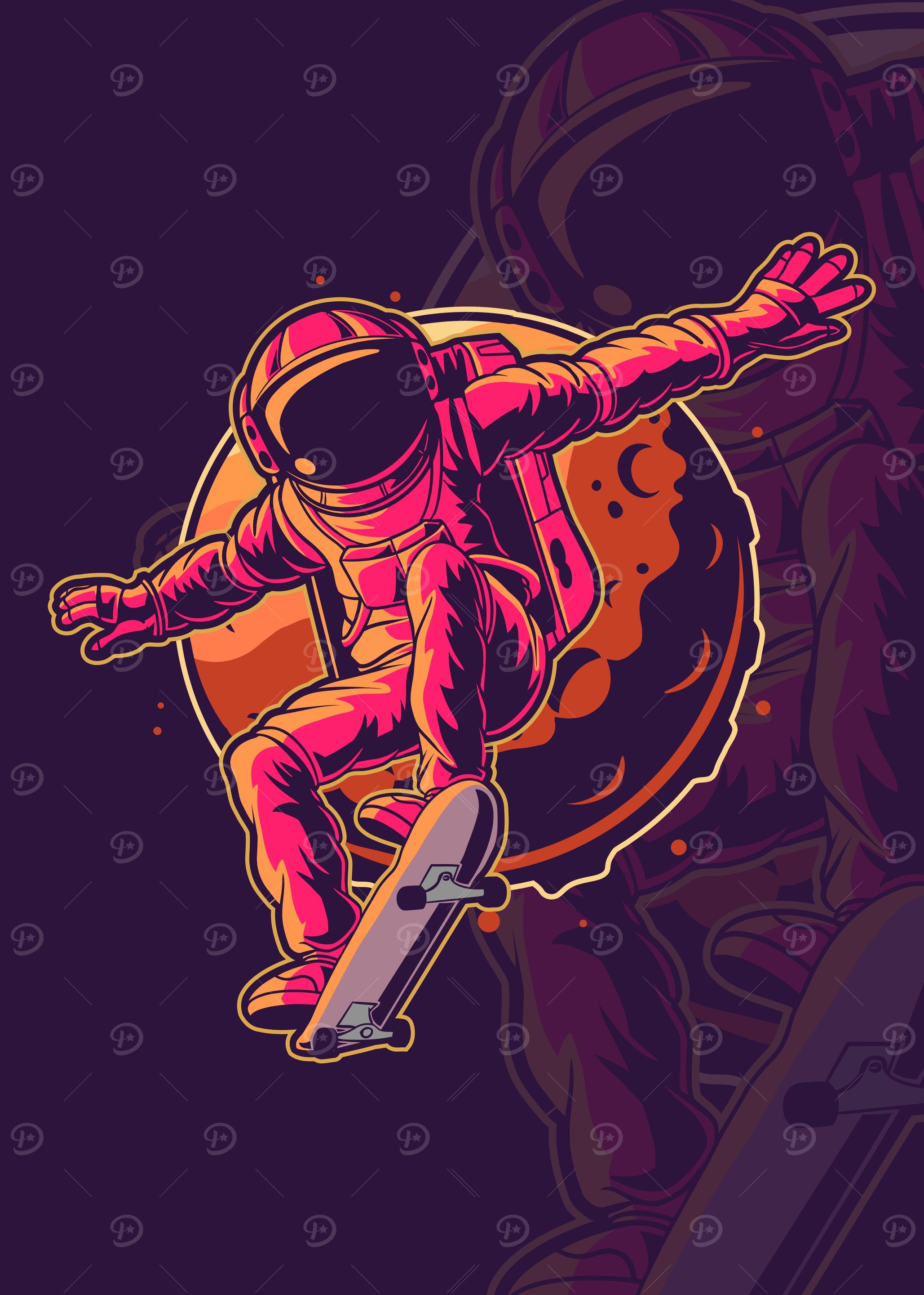 Skateboard Astronaut