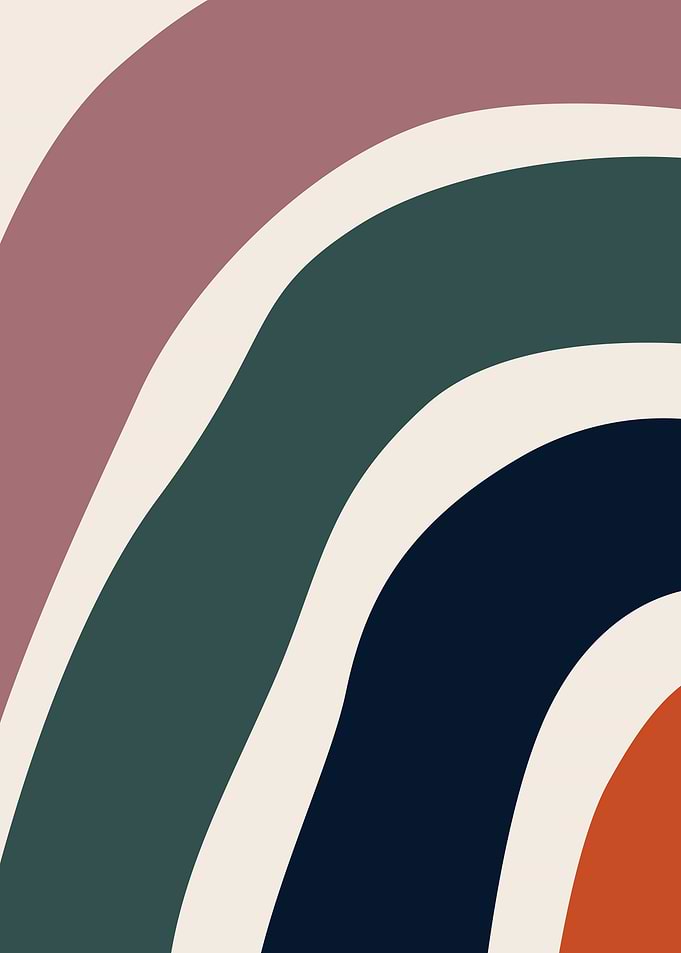 Colorful Boho abstract art