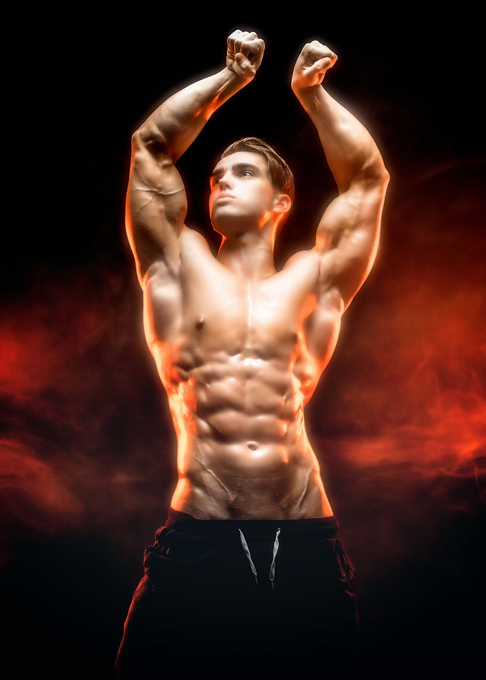 Athletic man with muscles