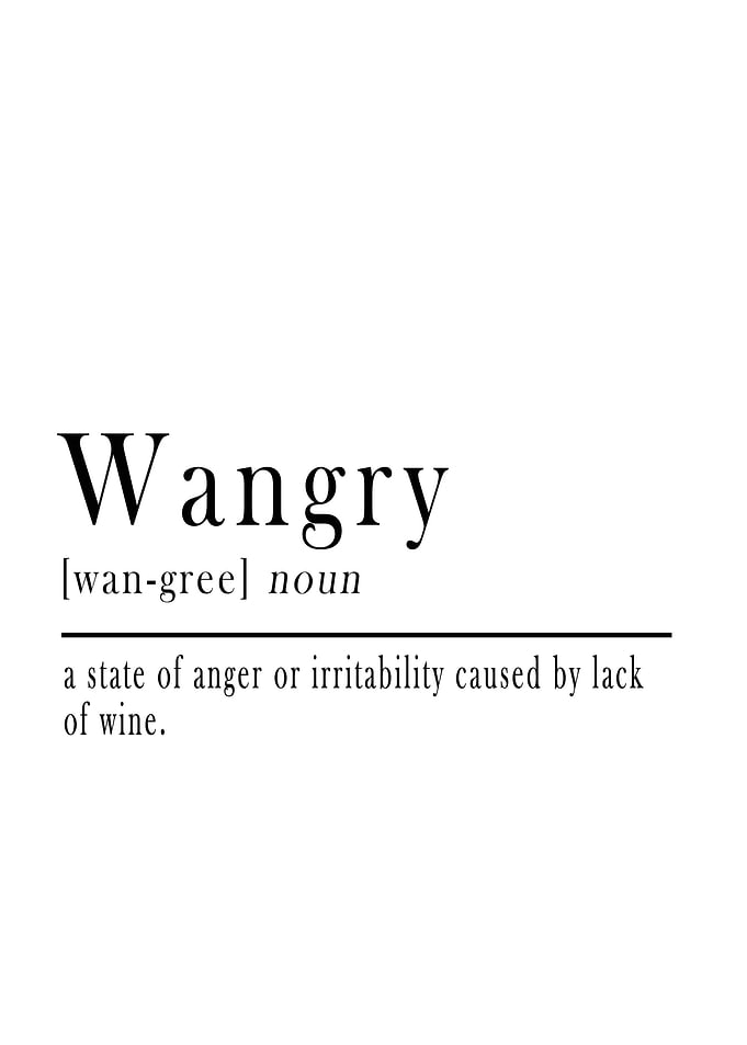 Wangry Wine Typography