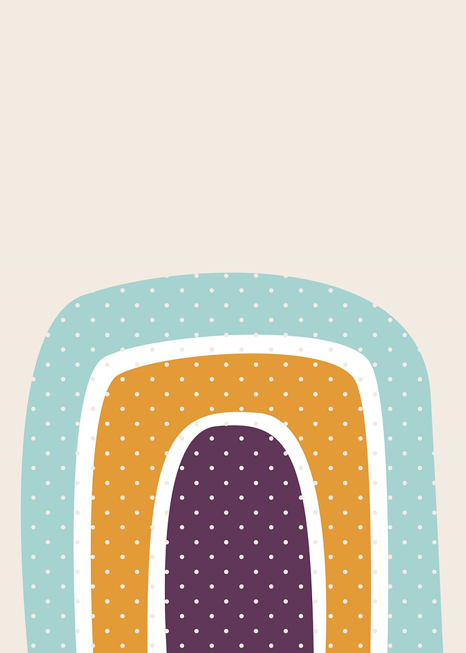Boho nordic modern rainbow