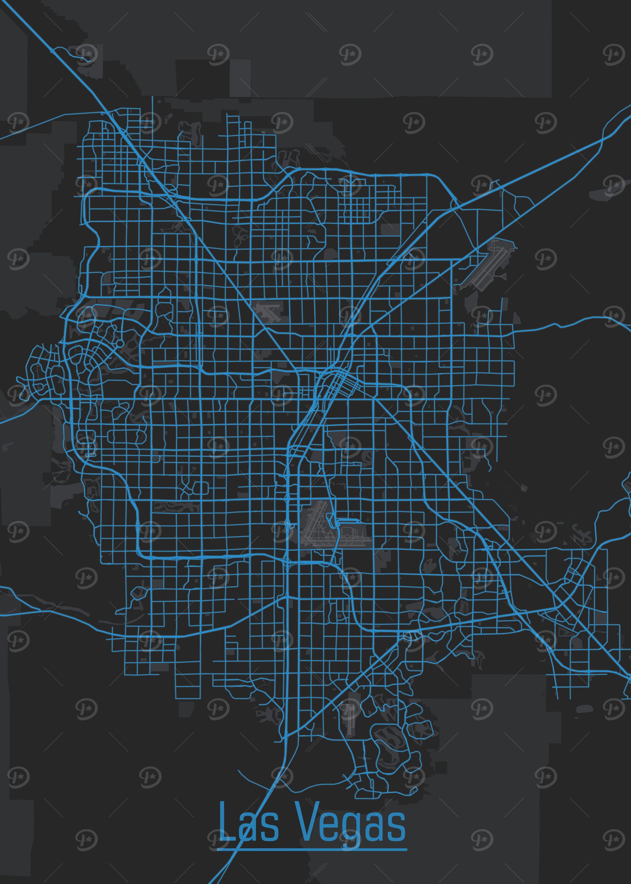 Las Vegas Maps art