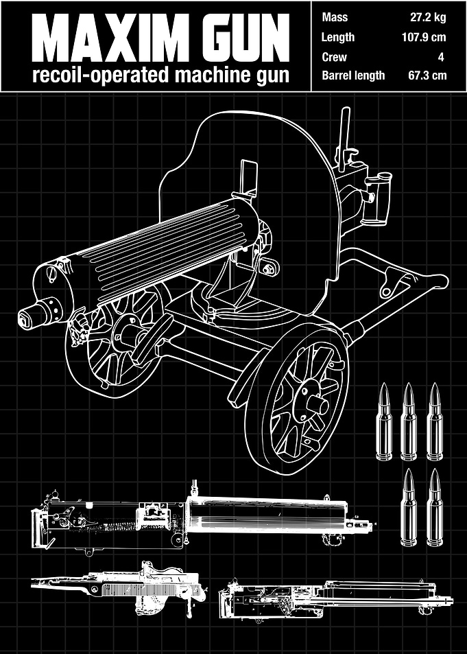 MAXIM GUN DIAGRAM