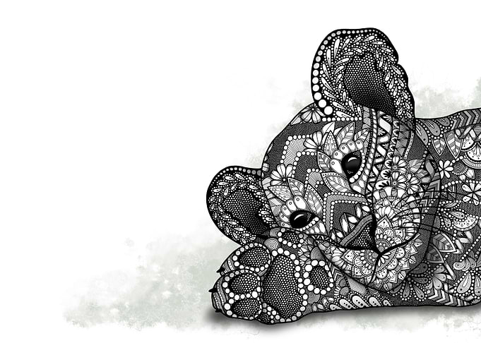 Zentangle Lion cub