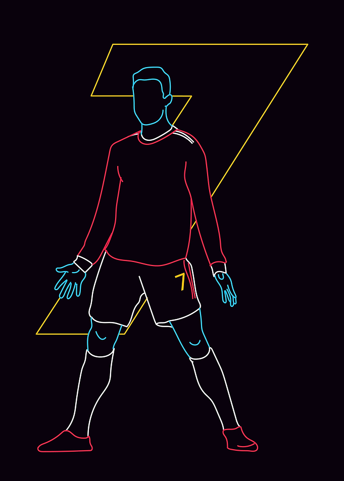 retro football player