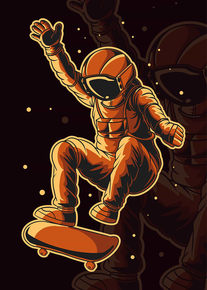 Astronaut Skateboard