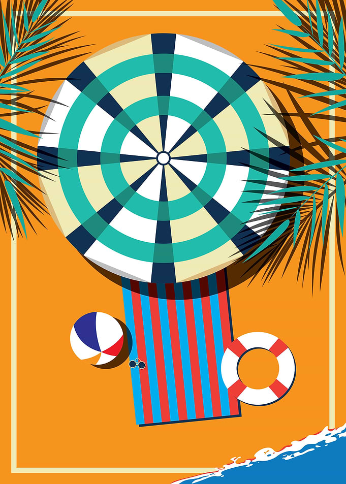 Retro beach setup