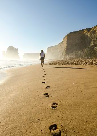 Footprints on the Beach