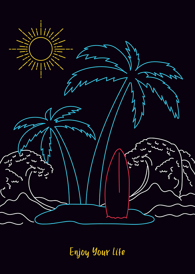 pop art beach retro