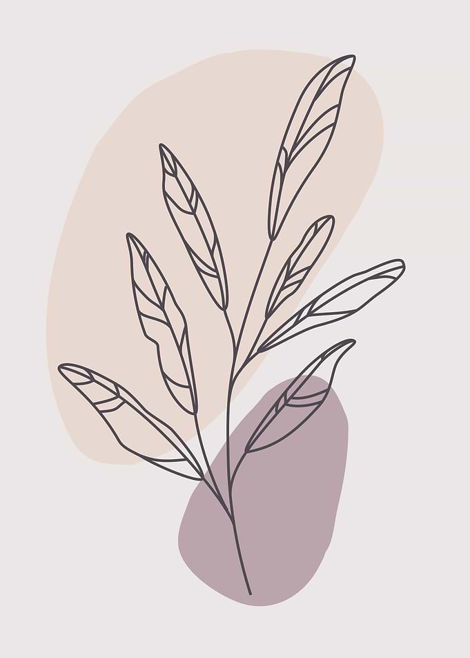 Botanical plant modern art