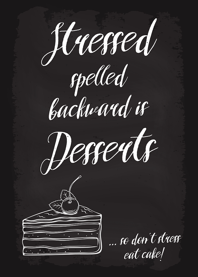 Stressed Desserts Cake