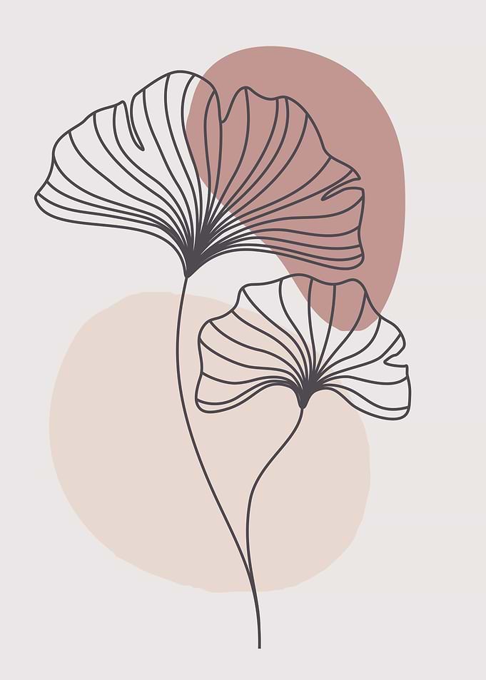 Abstract Botanical leaf
