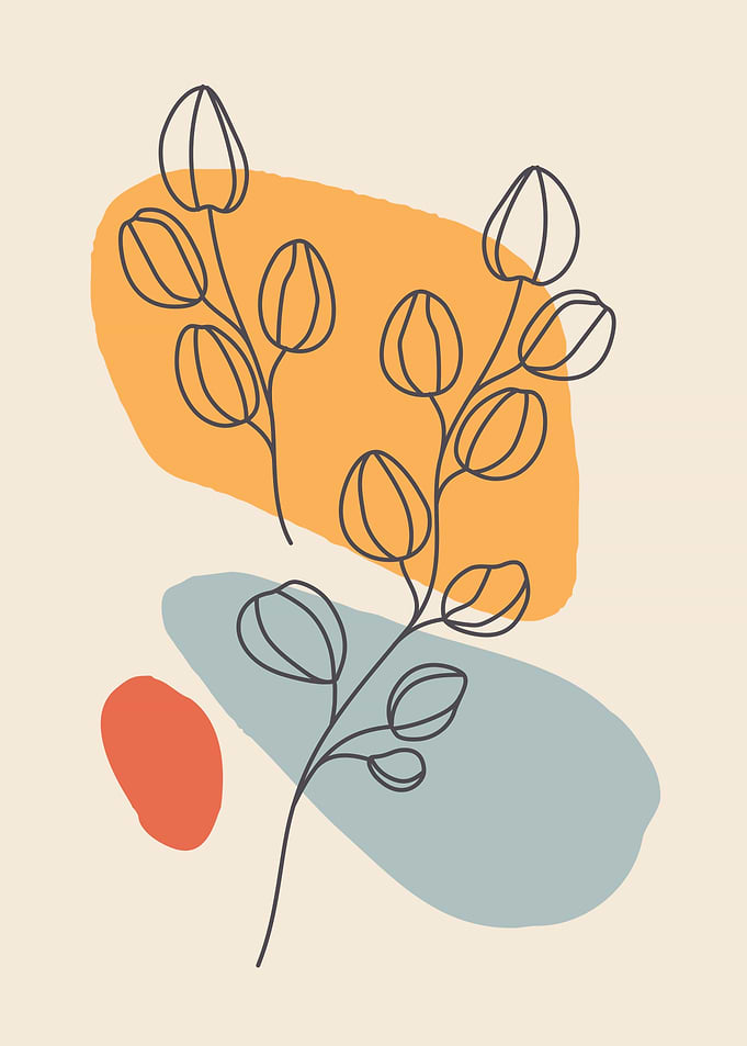 Scandinavian floral decor