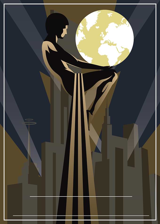 Art deco statue